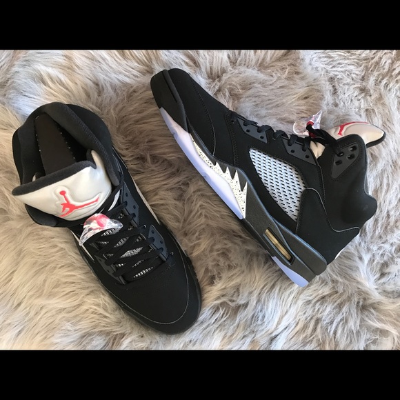 Nike Air Jordan 5 OG Retro Sz 14 Black Silver Red - Picture 1 of 6