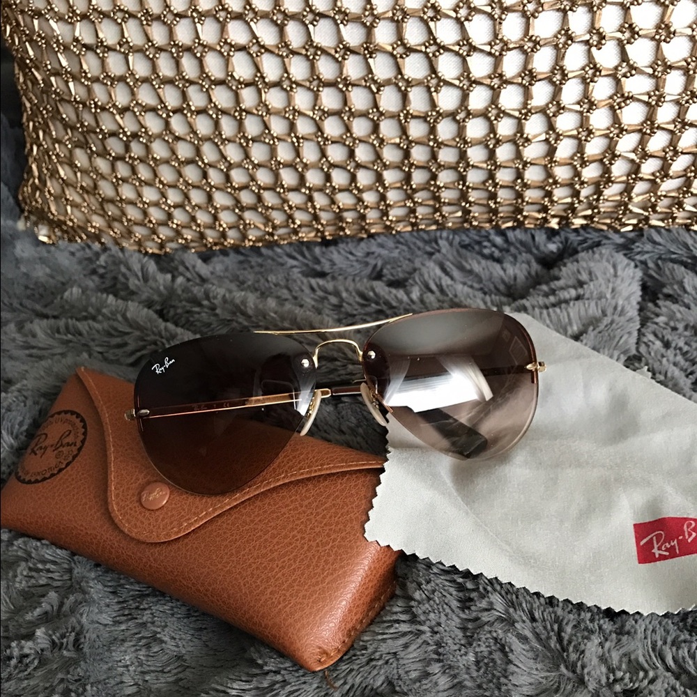 Ray Ban half frame Aviators
