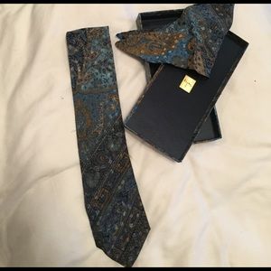 Printed Silk Bijan Tie