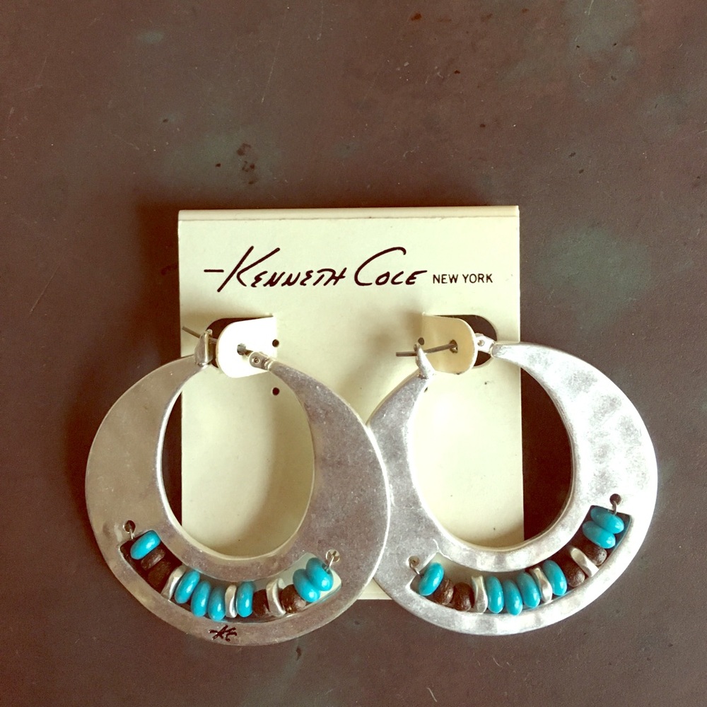 Kenneth Cole Silver Earrings.