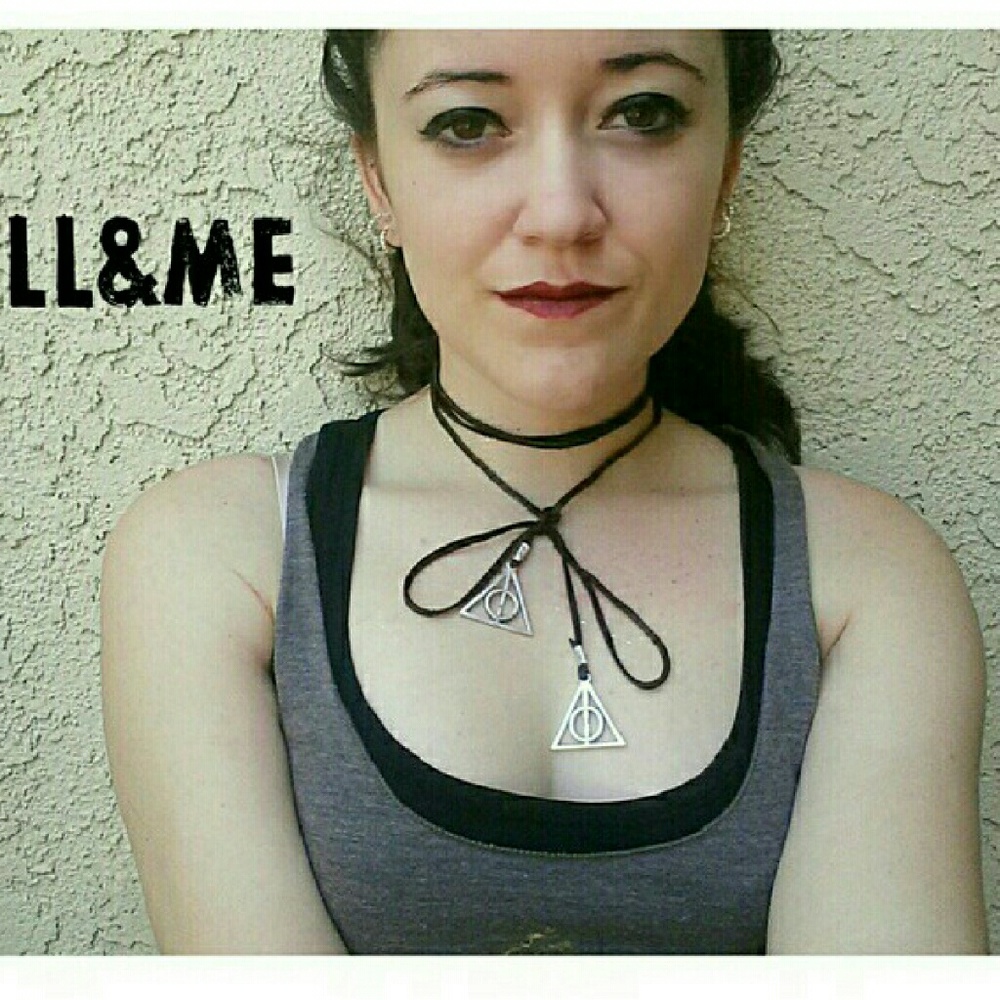 Boho deathly Hallows wrap choker