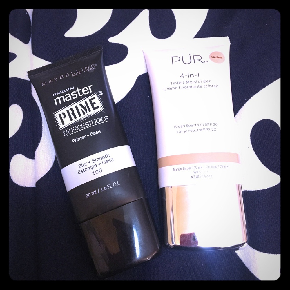 PUR Tinted Moisturizer and Maybelline Primer