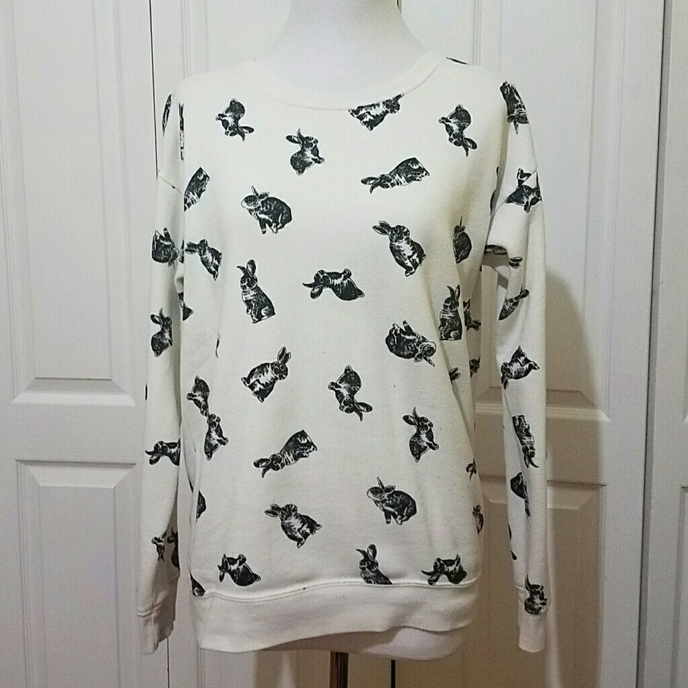 F21 sweater with bunnies!