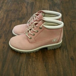 EUC Pink Timberland Boots