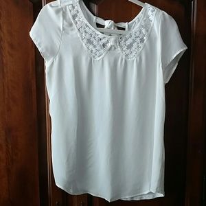 White bow LC Lauren Conrad blouse