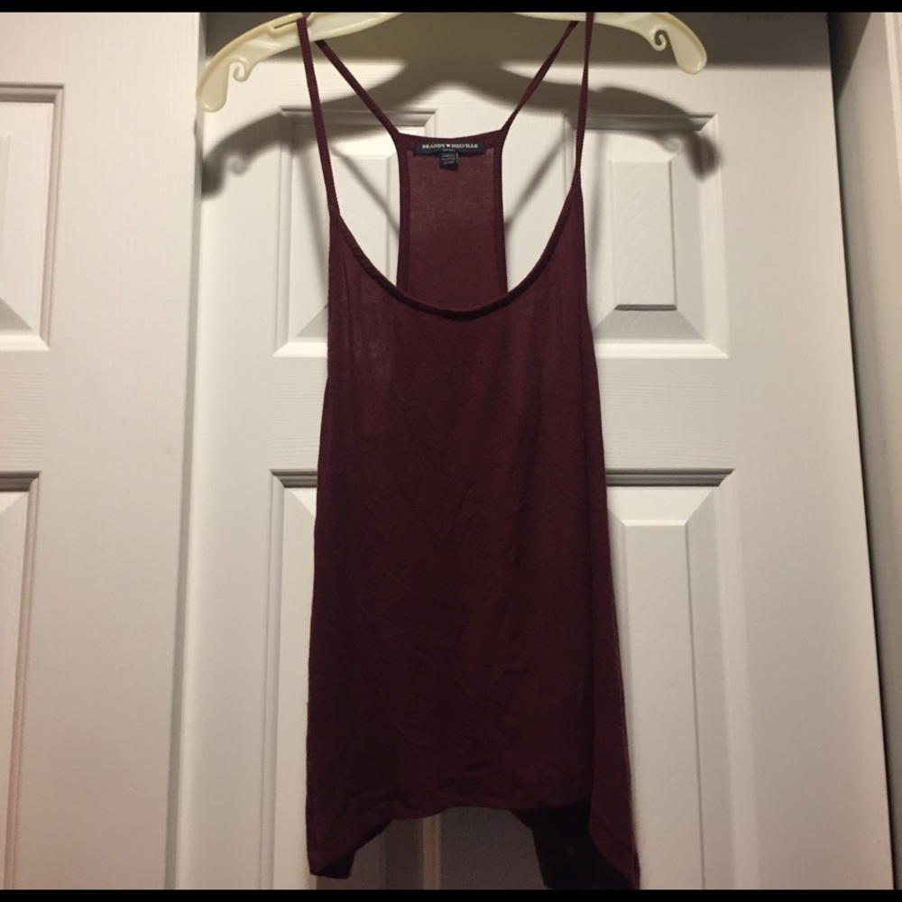 Brandy Melville maroon tank