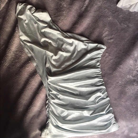 metallic one shoulder top - Picture 2 of 2