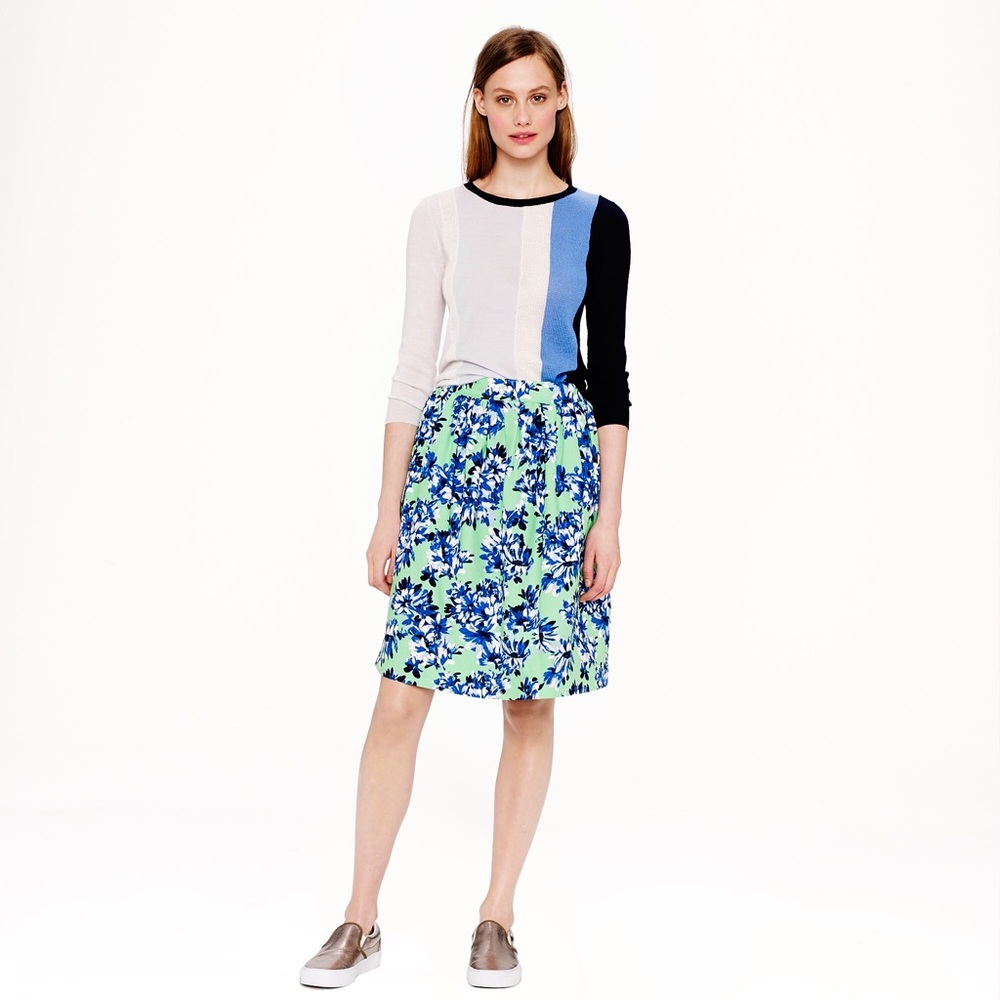 NEW J. Crew Patio Skirt in Photo Floral