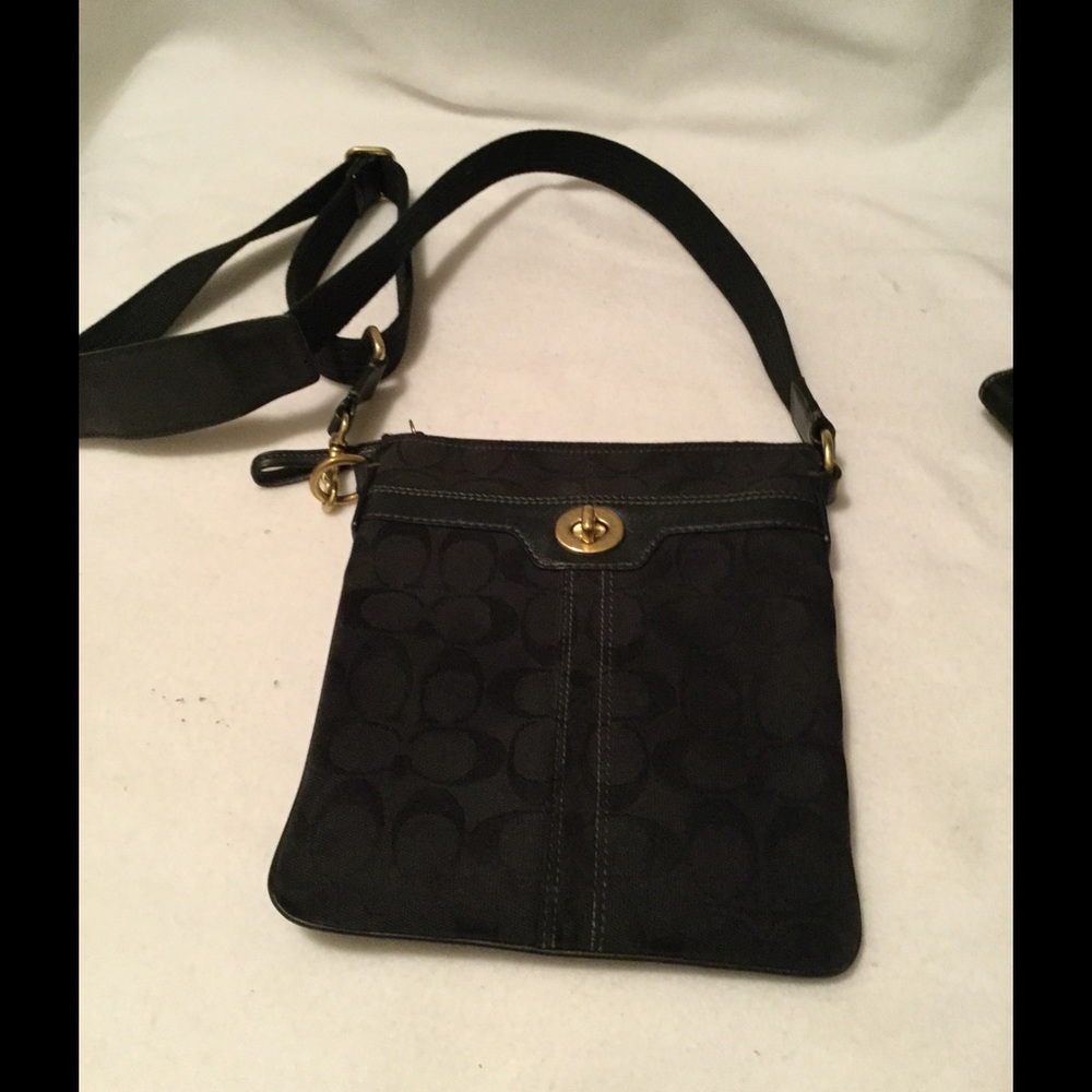 Coach black cross body bag