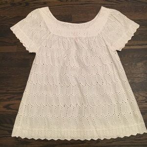 Eight Sixty White Eyelet top