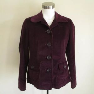 Talbots Purple Corduroy Utility Jacket (Small) 4