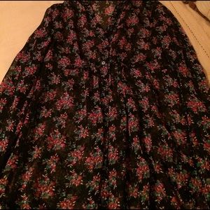 Express shear blouse PS button up. MED