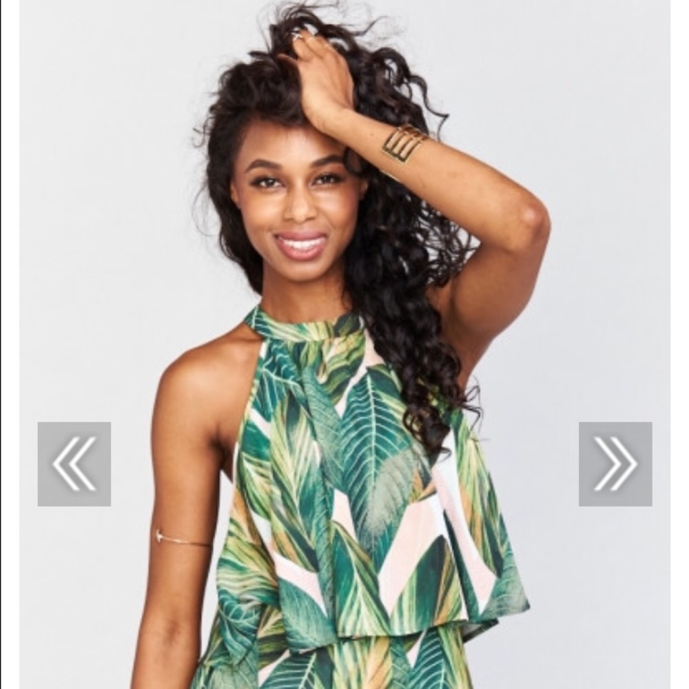 Mateo tie back top ~ peachy palm