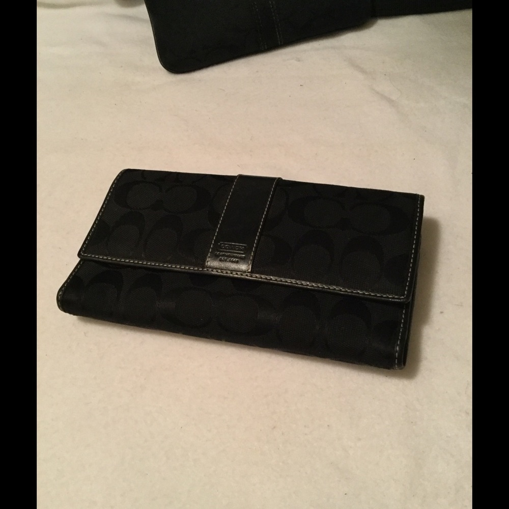 Coach black wallet