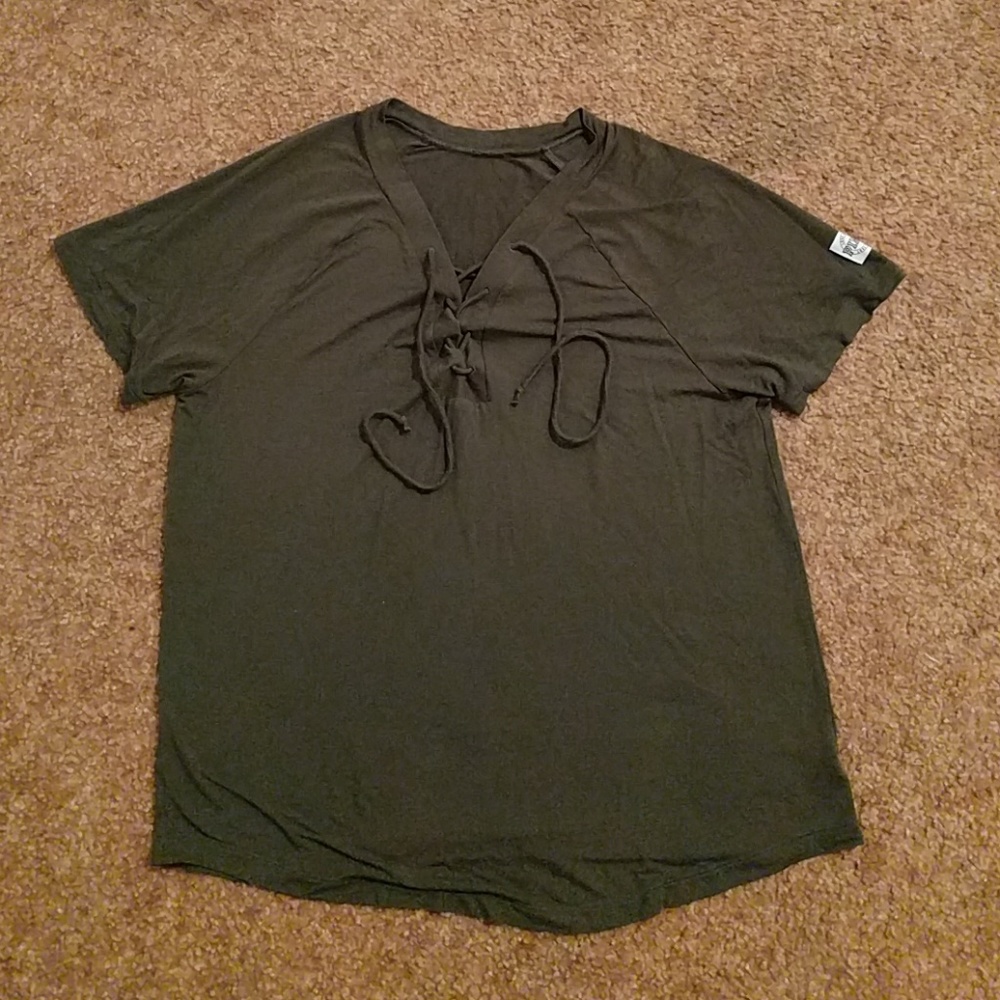 Olive green, super soft tee