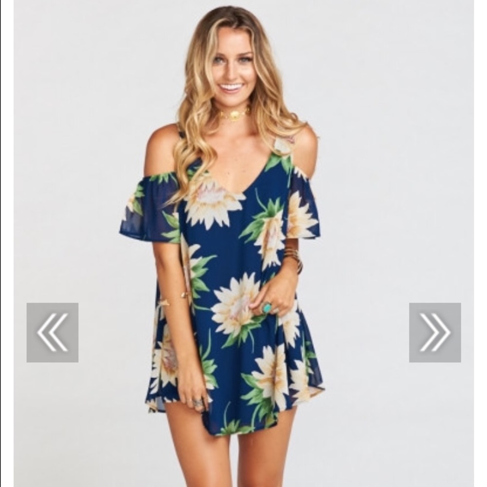Birdie ruffle dress ~ sunflower dreams