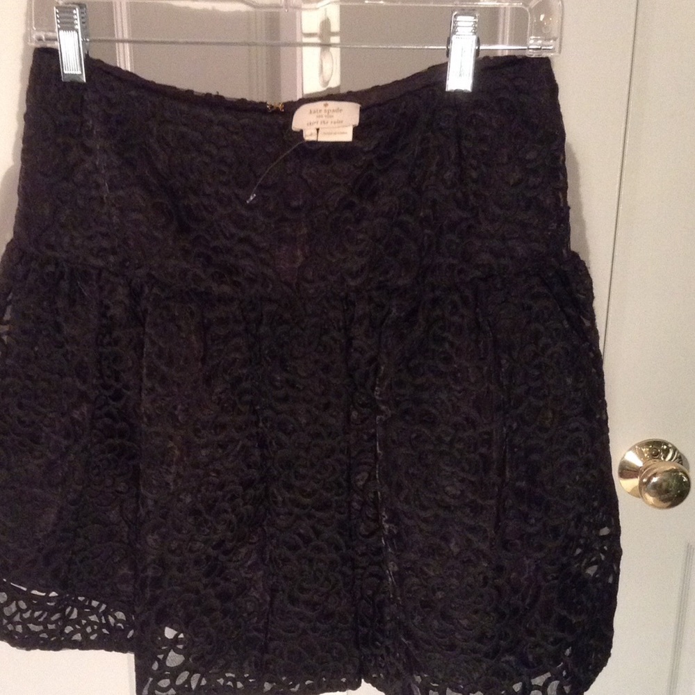 Kate Spade Rose Organza Pleated Skirt New