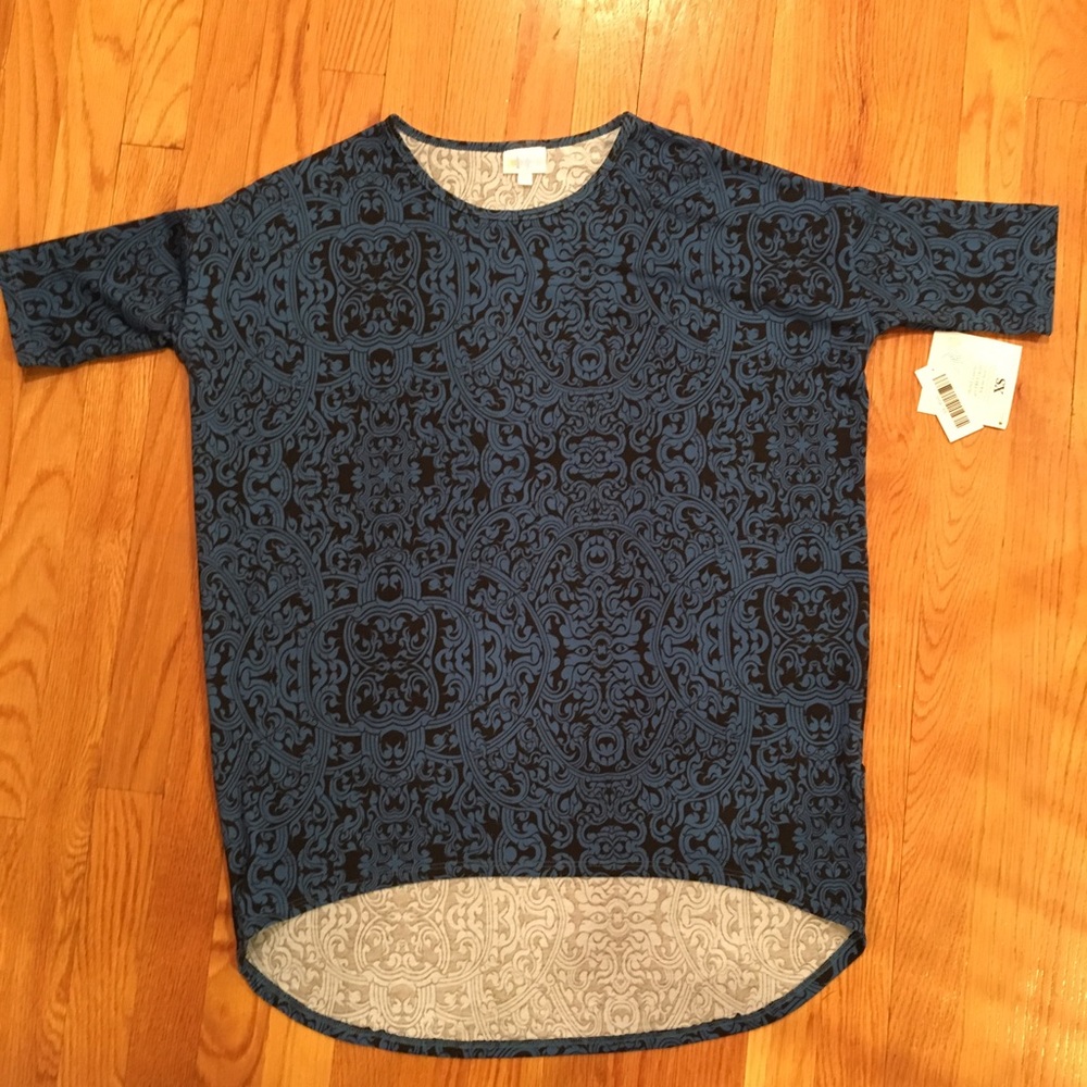 Royal Blue and Black Scroll Print Irma