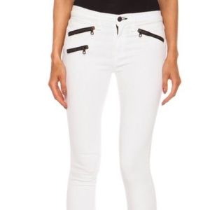 Rag & Bone Skinny Ankle White Zipped Jeans NWT