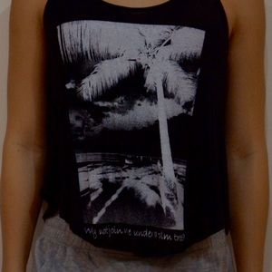 Palm Tree Cropped Tank - SOLD