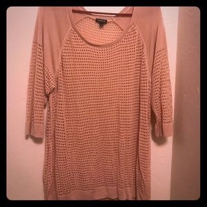 Torrid mauve mesh top