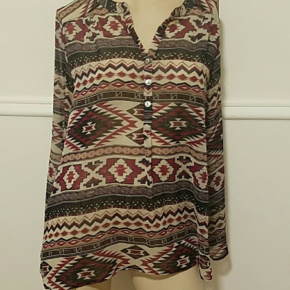 About A Girl Multicolor print top