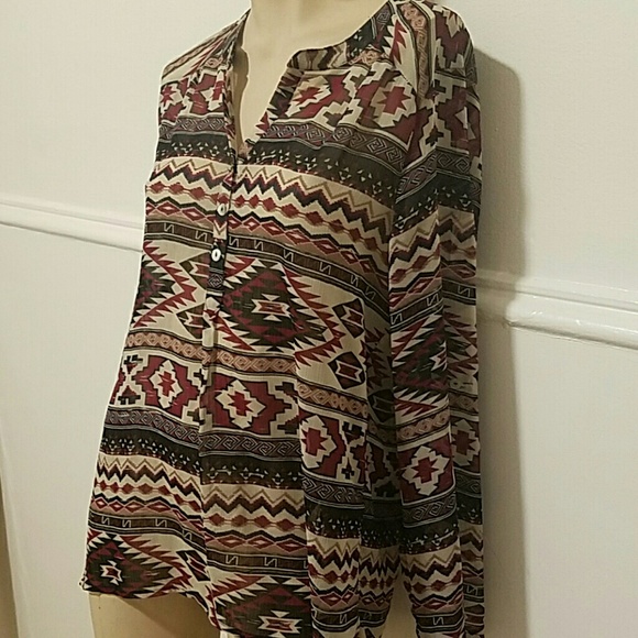 About A Girl Multicolor print top - Picture 2 of 3