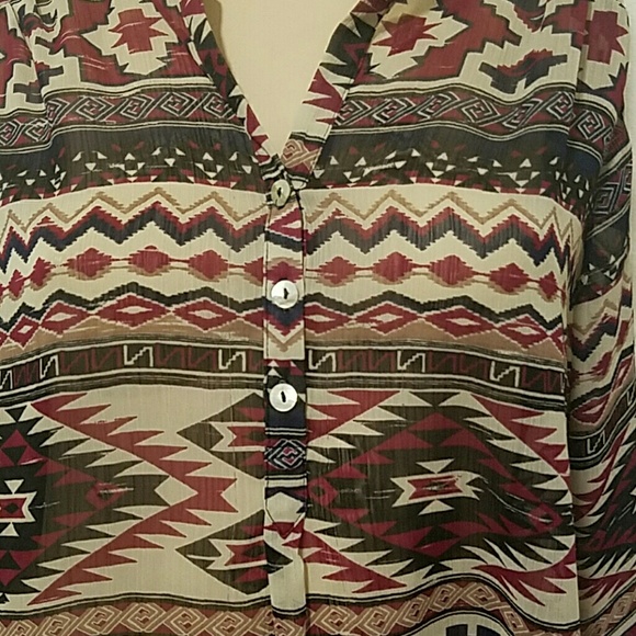 About A Girl Multicolor print top - Picture 3 of 3