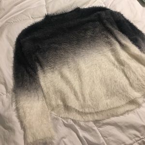 Ombré fuzzy sweater