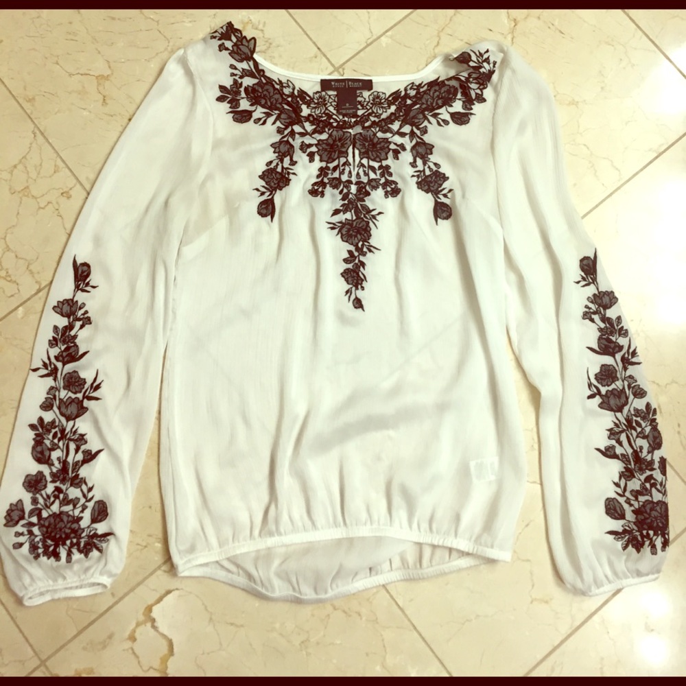 Beautiful black and white blouse