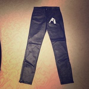 DL1961 Black Faux Leather Jeans