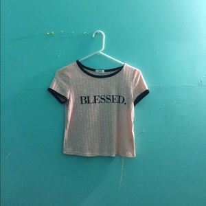 "Blessed" crop top