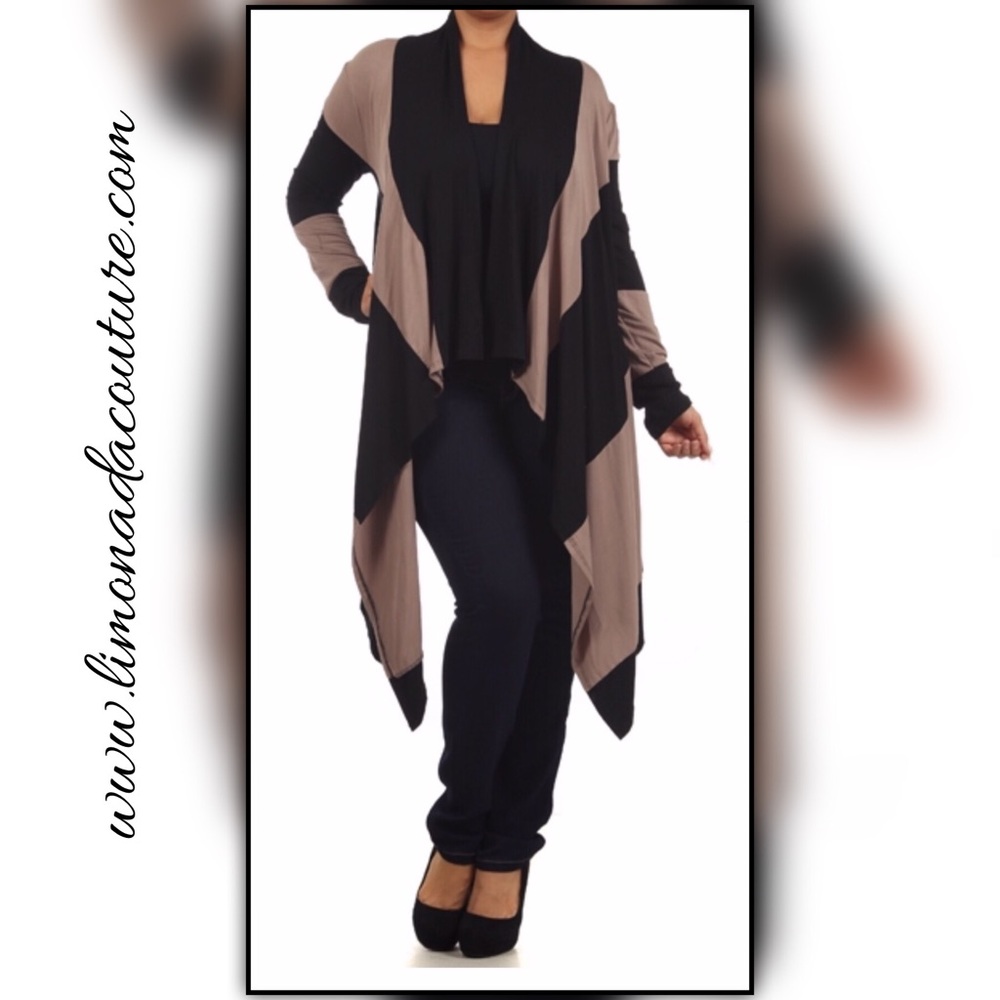 Tan and Black Cardigan