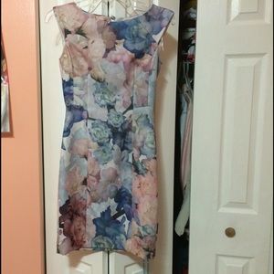 Bundle dress❗️  Floral and solid green dress