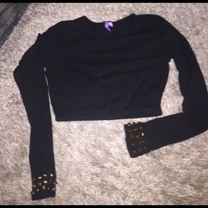 Wrist Studded Crop Top