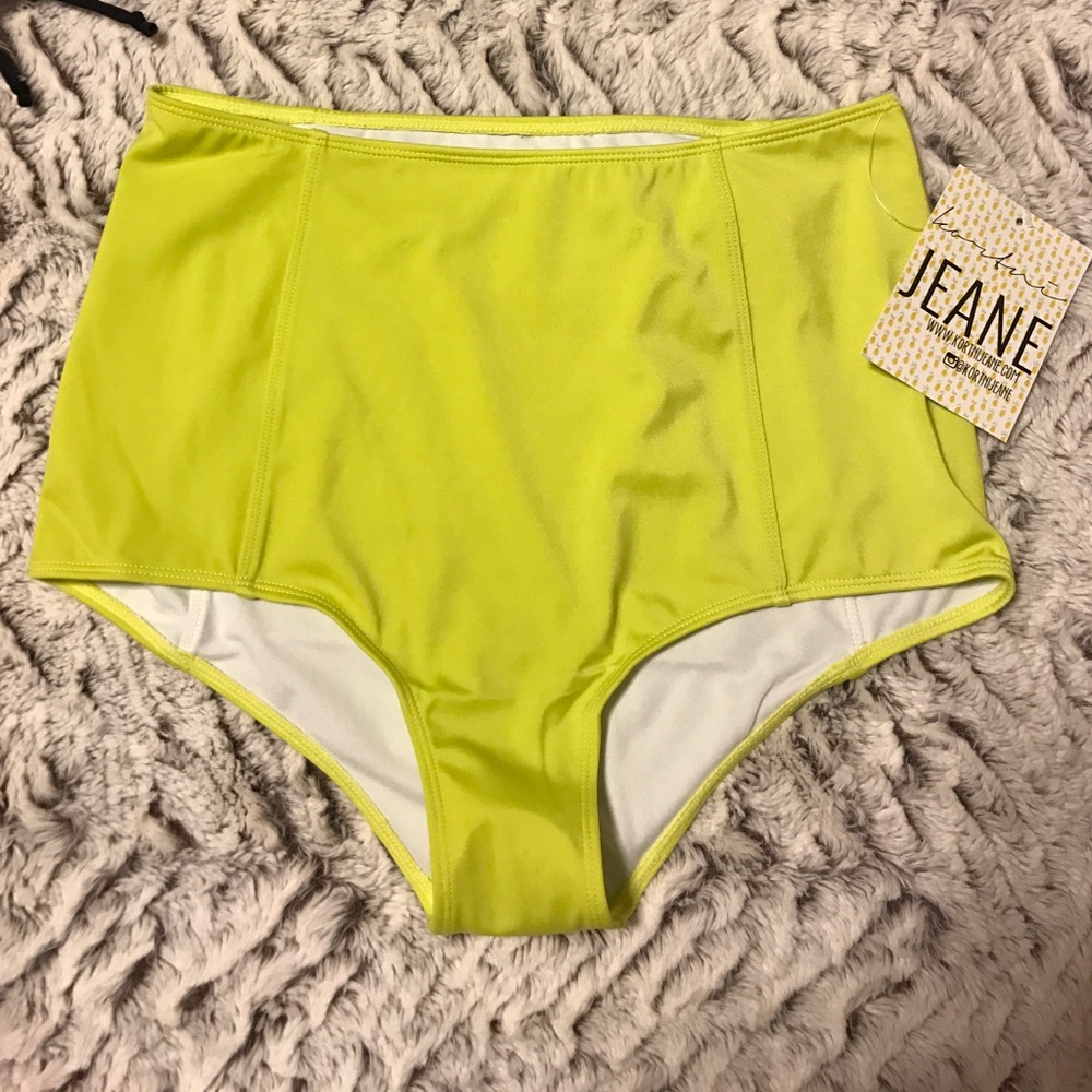 Kortni Jeane lime green yellow bottoms