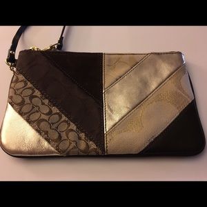 Coach Patchwork large wristlet