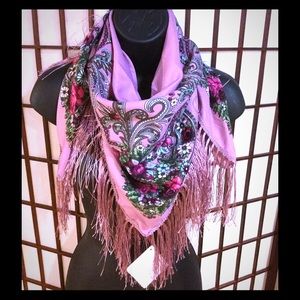Ethnic Folk Russian Style Scarf