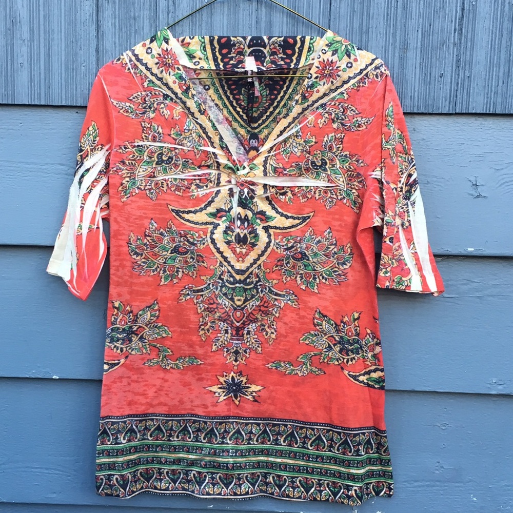 Boho Tunic Top Blouse Shirt Tshirt Tee Free People