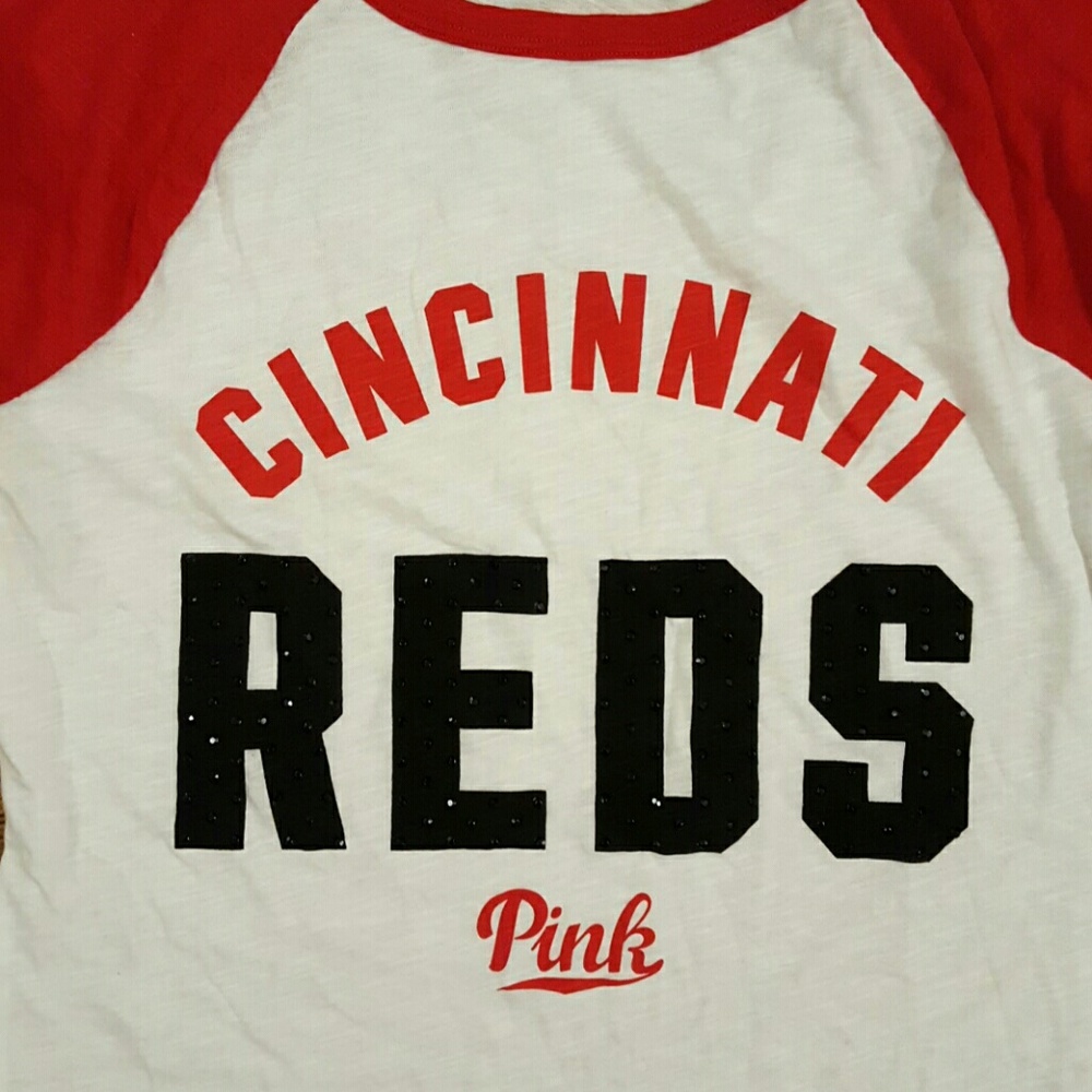 Pink Cincinnati Reds baseball tee - Picture 3 of 4