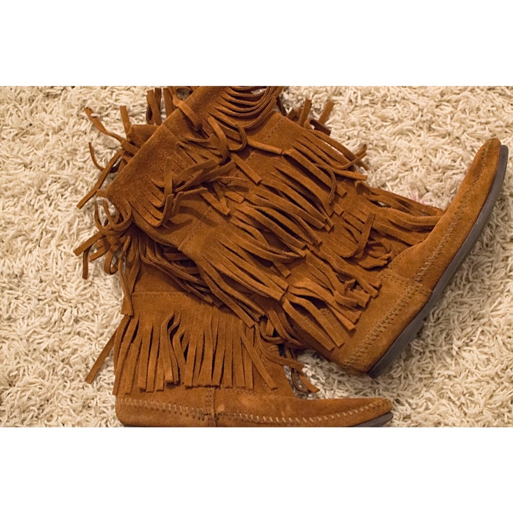 Minnetonka tassel boots