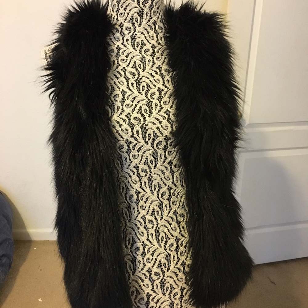 Black Fur Vest