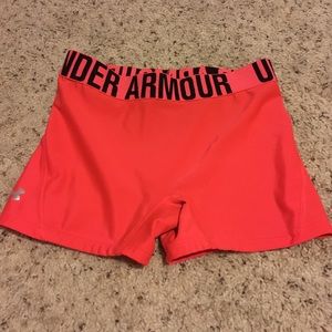 Neon under armor spandex!