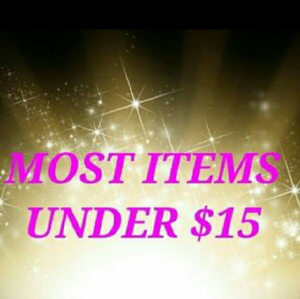 Most items on sale under $15 and a bundle sale