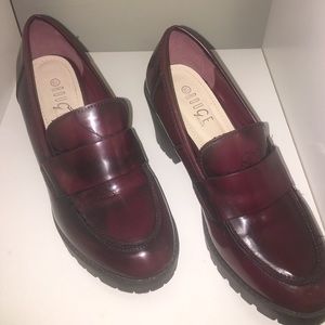 Burgundy Penny Loafers