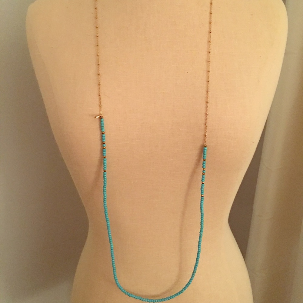 Turquoise/Gold Dainty Layering Necklace