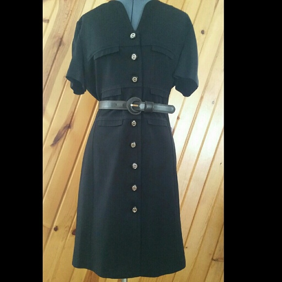 Navy Shirt Dress - Picture 3 of 5