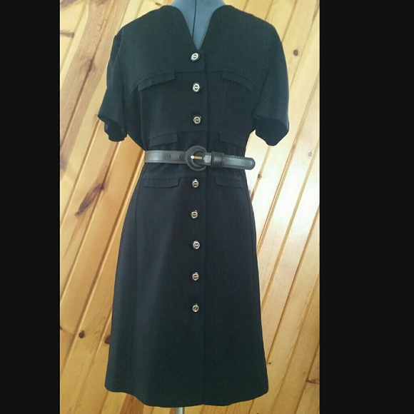 Navy Shirt Dress - Picture 4 of 5