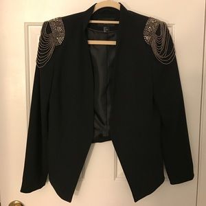 H&M blazer with shoulder bling