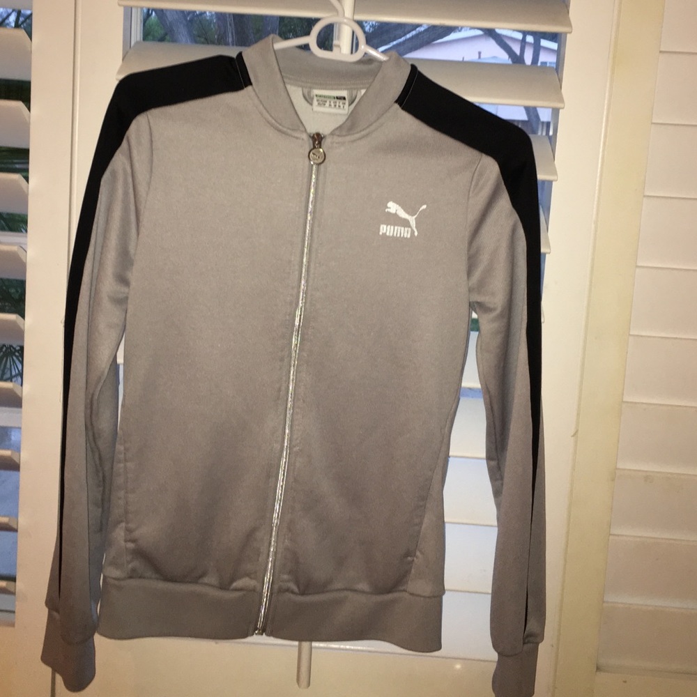 Small grey and black puma jacket